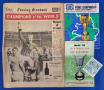 1966 Jules Rimet Cup World Championship England Official Souvenir Programme and European Cup Winners