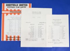 Manchester United 1983/84 reserves aways Aston Villa, Leeds United, Sheffield United; good. (3)