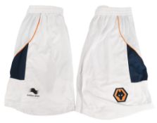 Wolverhampton Wanderers Football Club Shorts - two pairs from 2012/13 Burrda, both size large and in
