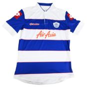 2013/14 Queens Park Rangers Home Football Shirt in blue and white, short sleeve, Lotto/Air Asia,