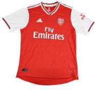2019/2020 Arsenal Home Football Shirt in red, short sleeve, Adidas/Fly Emirates, size M, Rwanda