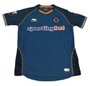 2012/13 Wolverhampton Wanderers FC Match worn Away Football Shirt #21 Size Large Burrda Sport VGC