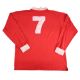 Iconic 1970s styled Manchester United Football No.7 Shirt, all cotton shirt, long sleeve with a - Image 2 of 2