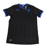 2022/23 Glasgow Rangers FC 4th Football Shirt Size Medium Castore Black VGC