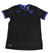 2022/23 Glasgow Rangers FC 4th Football Shirt Size Medium Castore Black VGC