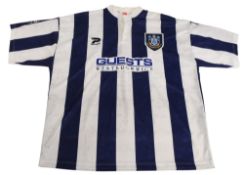 1996/97 West Bromwich Albion FC Home Football Shirt Size XXL Patrick Blue/White VGC