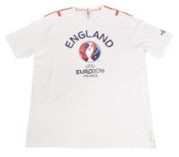 England FC T-Shirt Euro 2016 Size XL White VGC