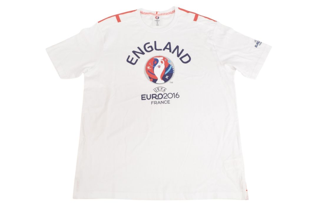 England FC T-Shirt Euro 2016 Size XL White VGC - Image 1 of 3