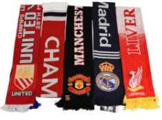 Football Scarves to include Manchester United/Barcelona Cup Final, two Manchester United, Real