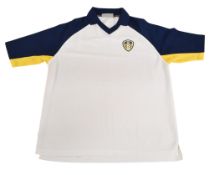 Leeds United FC Home Football Shirt Size Large Official Merchandise White/Blue