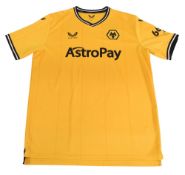 2022/23 Wolverhampton Wanderers FC Home Football Shirt Size XL Castore Gold VGC with small marks