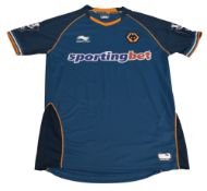 2012/13 Wolverhampton Wanderers FC Match worn Away Football Shirt #22 Size Large Burrda Sport VGC