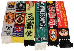 Manchester United FC Scarves against European Teams to include Champions League Group 98/99,