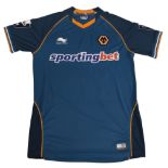 2012/13 Wolverhampton Wanderers FC Match worn Away Football Shirt #22 Size Large Burrda Sport VGC