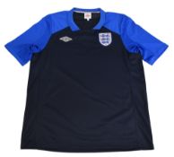 c2010 England FC Away Football Shirt Size Large Umbro Blue VGC