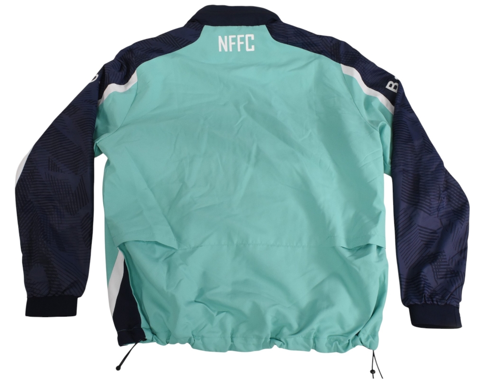 2021/22 Nottingham Forest FC Jacket Size Small Macron Turquoise VGC - Image 2 of 3