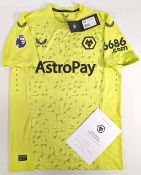 2023-24 Wolverhampton Wanderers FC Home Pro Jose Sa Goalkeepers Signed Replica Football Shirt, short