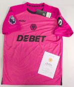 2024-25 Wolverhampton Wanderers FC Home Pro Dan Bentley Goalkeepers Signed Replica Football Shirt,