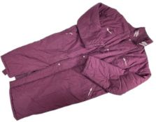 c1999 Umbro Football Manager’s Subs Long Puffer Jacket, purple colour, in good used condition XL