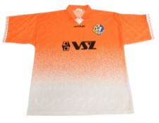 MFK Kosice FC (Slovakia) c1990s Home Football Shirt Size 48” Atak Orange VGC