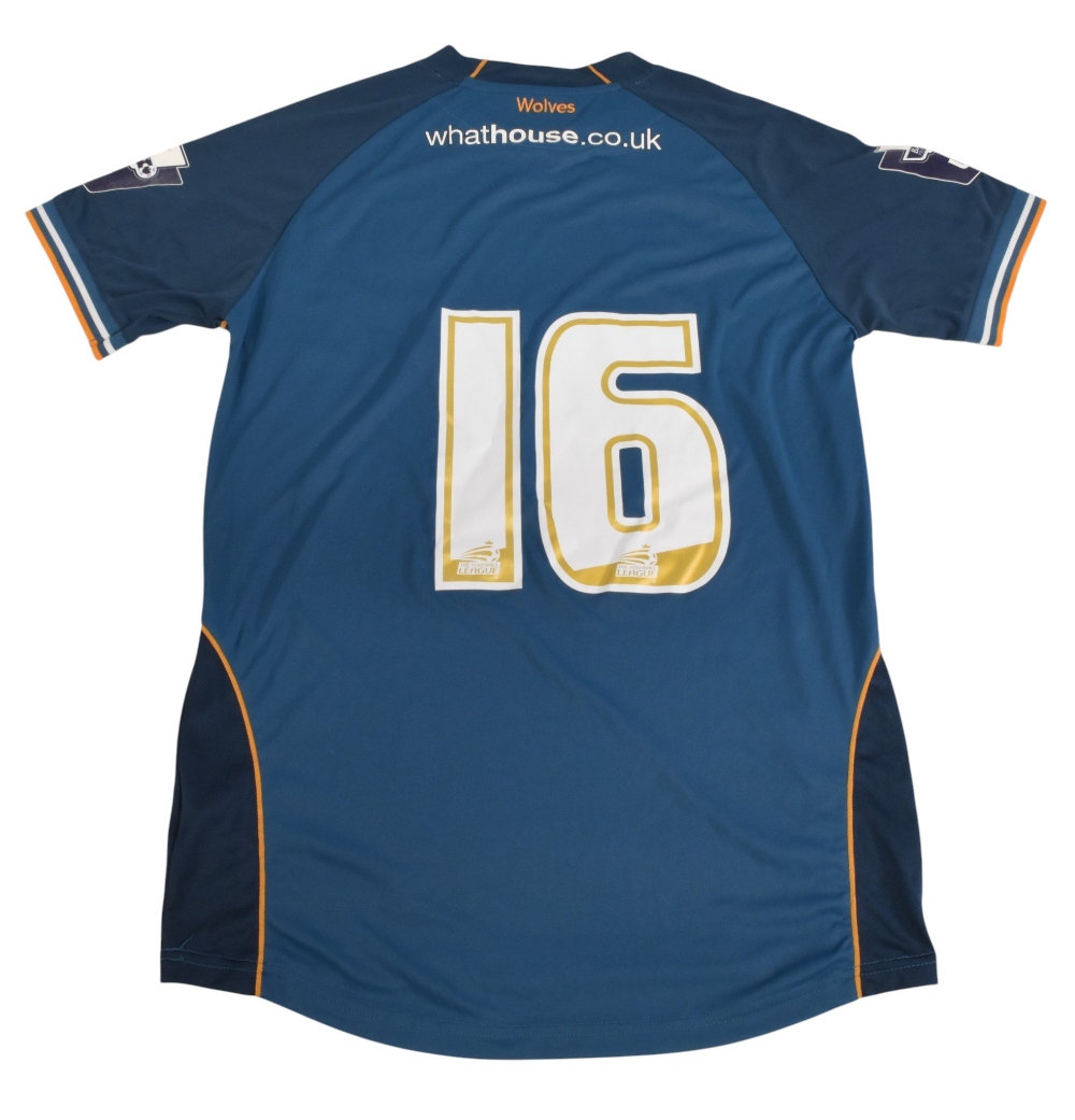 2012/13 Wolverhampton Wanderers FC Match worn Away Football Shirt #16 Size Large Burrda Sport VGC - Image 2 of 3