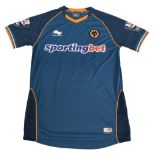 2012/13 Wolverhampton Wanderers FC Match worn Away Football Shirt #16 Size Large Burrda Sport VGC