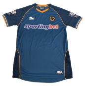 2012/13 Wolverhampton Wanderers FC Match worn Away Football Shirt #16 Size Large Burrda Sport VGC