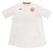 2012/13 England FC Away Football Shirt Size Medium Umbro White VGC