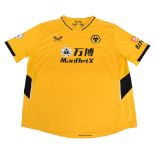 2021/22 Wolverhampton Wanderers FC Home Football Shirt #9 Raul Size XXL Castore Gold VGC