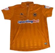 2012 -03 Wolves Wolverhampton Wanderers Replica Football Shirts Signed Steeve Bull, short sleeve