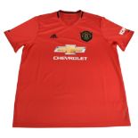 2019/20 Manchester United FC Home Football Shirt Size XXL Adidas Red VGC