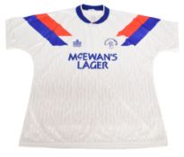 1990-1992 Glasgow Rangers FC Away Football Shirt Size 46” Admiral White. VGC with some small marks