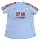 2019/20 Burnley FC Football Training Shirt Size Medium Umbro Blue VGC