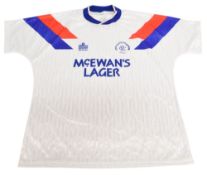 1990-1992 Glasgow Rangers FC Away Football Shirt Size 46” Admiral White. VGC with some small marks