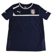 Italy FC Football Training Shirt Size Small Puma Navy Blue VGC
