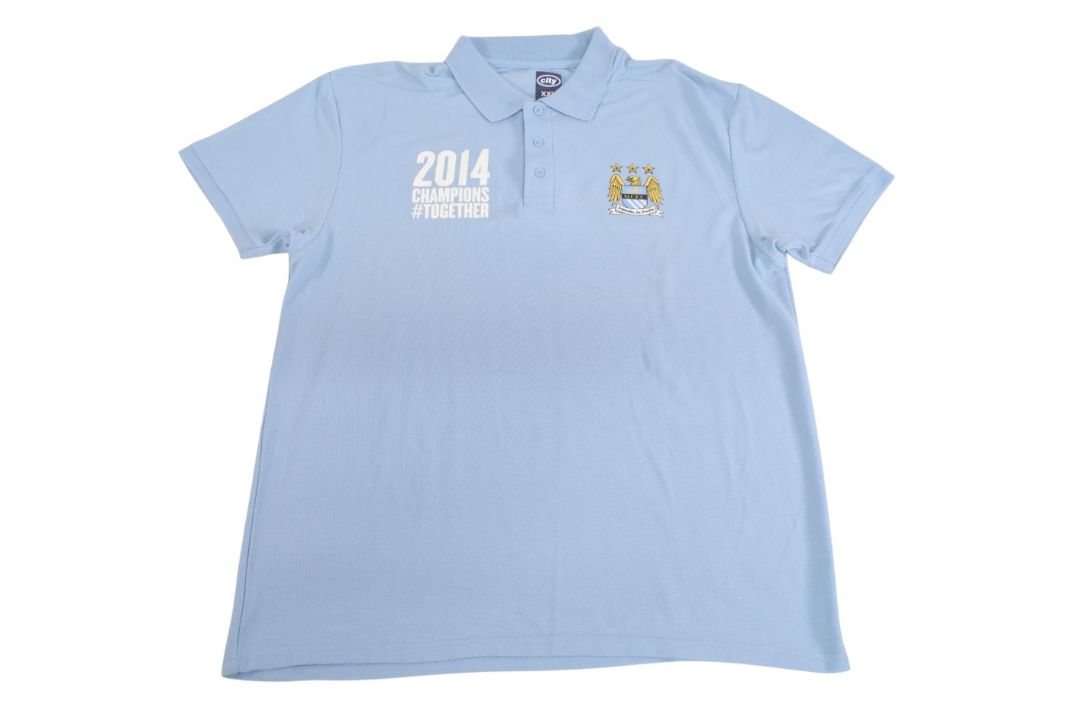2x Manchester City FC Polo Shirts Premier League Champions 2014 and 2011/12, both size XXL and in - Image 2 of 3