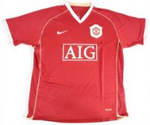 2006-2007 Manchester United Nike Replica Home Football Shirt, short sleeve, with AIG sponsor size L