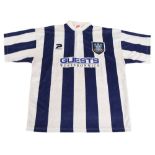 1996/97 West Bromwich Albion FC Home Football Shirt Size XL Patrick Blue/White VGC with some small