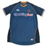 2012/13 Wolverhampton Wanderers FC Match worn Away Football Shirt #19 Size Large Burrda Sport VGC