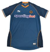 2012/13 Wolverhampton Wanderers FC Match worn Away Football Shirt #19 Size Large Burrda Sport VGC