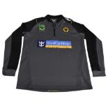 2022/23 Wolverhampton Wanderers FC Player Issue Football Jacket #25 Size Medium Castore Grey VGC