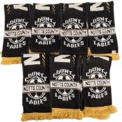 Notts County Ladies Football Team Scarves, 7x unused scarves