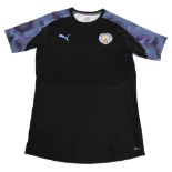 2018/19 Manchester City FC Football Training Shirt Size Medium Puma Black VGC