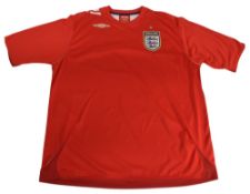 2006-2008 England FC Away Football Shirt Size XXL Umbro Red VGC