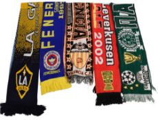 5x Overseas Football Scarves to include LA Galaxy/Sydney, Fenerbahce 95/96, Valencia, Bayer 04