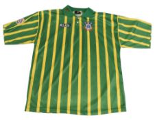 1994/95 West Bromwich Albion FC Away Football Shirt Size XL Pelada Yellow/Green VGC