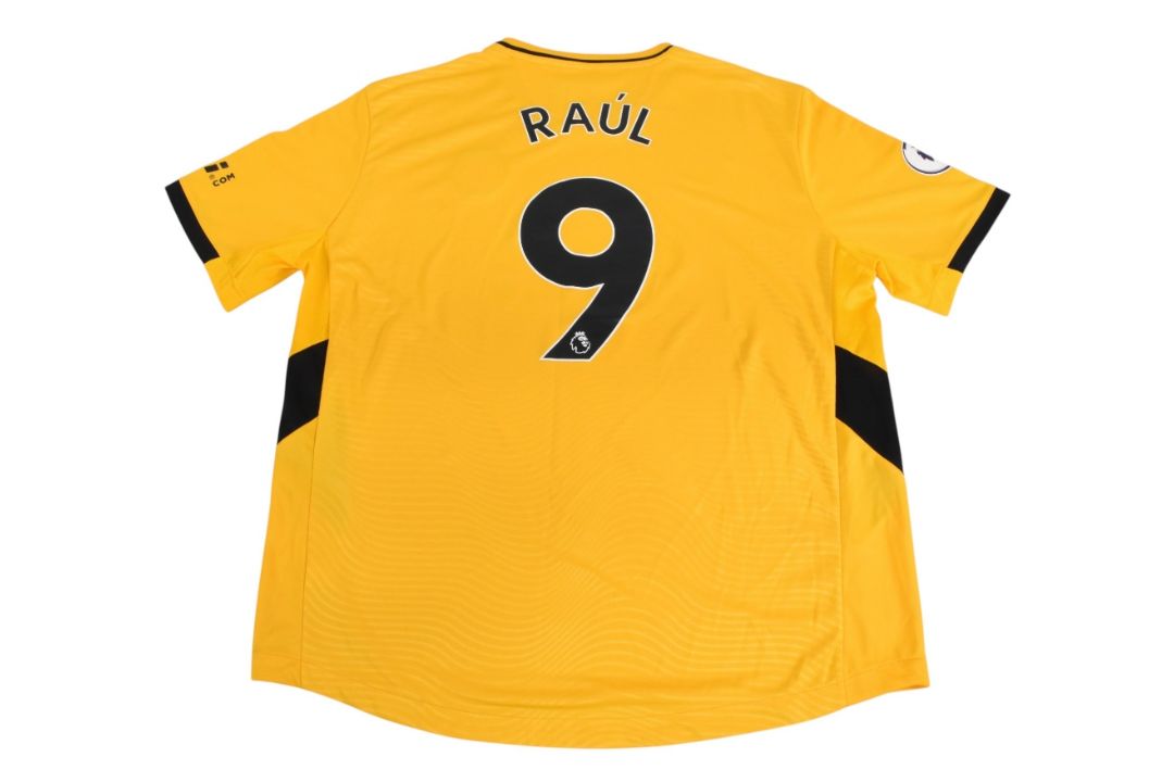 2021/22 Wolverhampton Wanderers FC Home Football Shirt #9 Raul Size XXL Castore Gold VGC - Image 2 of 3