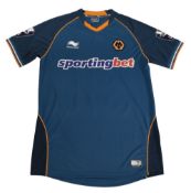 2012/13 Wolverhampton Wanderers FC Match worn Away Football Shirt #2E3 Size Large Burrda Sport VGC