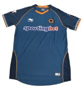 2012/13 Wolverhampton Wanderers FC Match worn Away Football Shirt #19 Size Large Burrda Sport VGC
