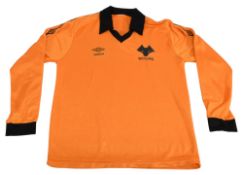 1979-1982 Wolverhampton Wanderers FC Football Shirt Size Small Umbro Gold Long Sleeves VGC